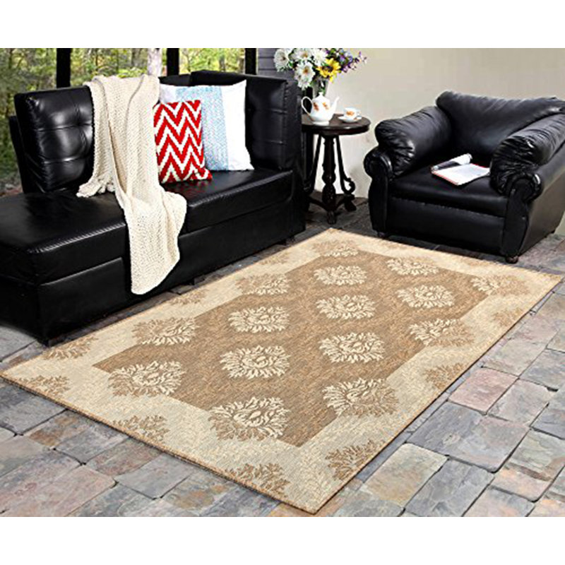 Tapis gris / beige intérieur/extérieur Gayle, Rectangulaire 4 pi 5 po x 7 pi