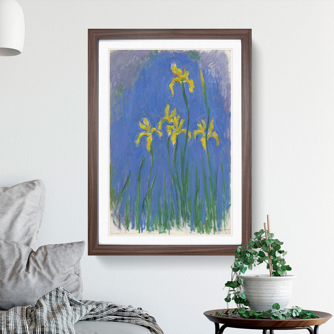 Yellow Irises Study by Claude Monet - Picture Frame Painting