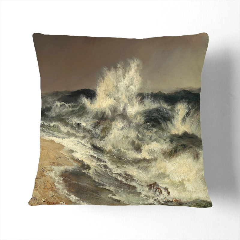 Square Cushion, 40cm H x 40cm W x 15cm D, Stone