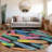 Elain Black Washable Indoor-Outdoor Rug - LOOMLAN-932302074