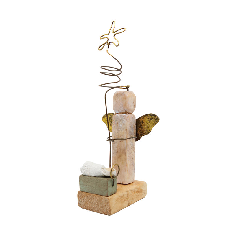 Ensemble de figurines en bois en forme d'ange et de bébé Jésus