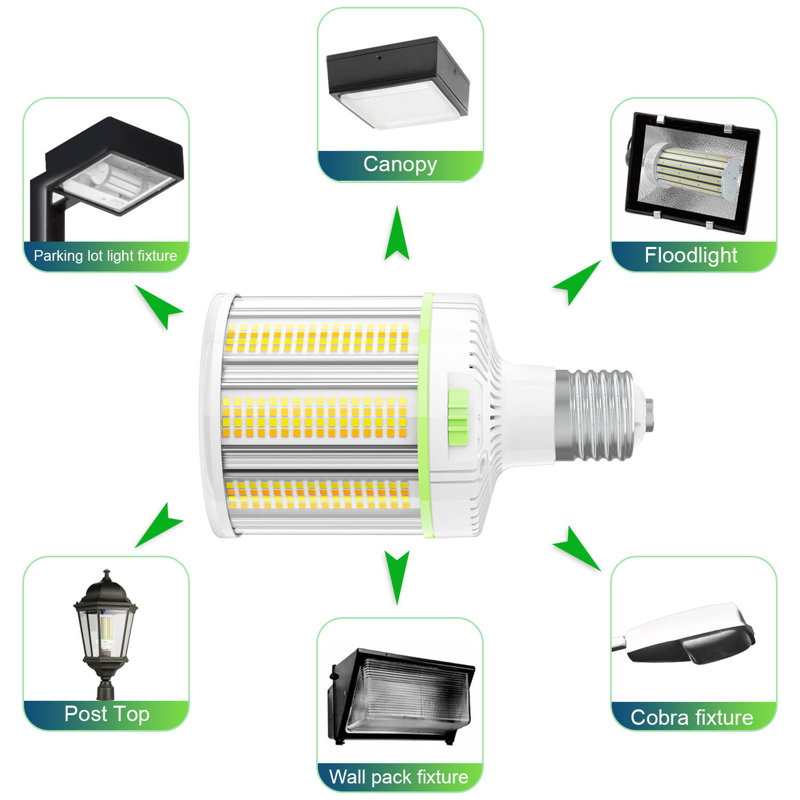 Ampoule à DEL à DEL maïs 80W / 64W / 48W CCT réglable 4500K 5000K 5700K E39 Base 100-277V 12000LM
