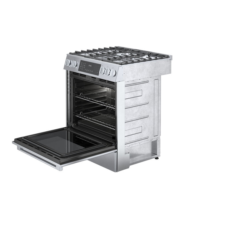 800 Series 30" 4.6 cu ft. Slide-in Dual Fuel Range with 18k BTU Burner