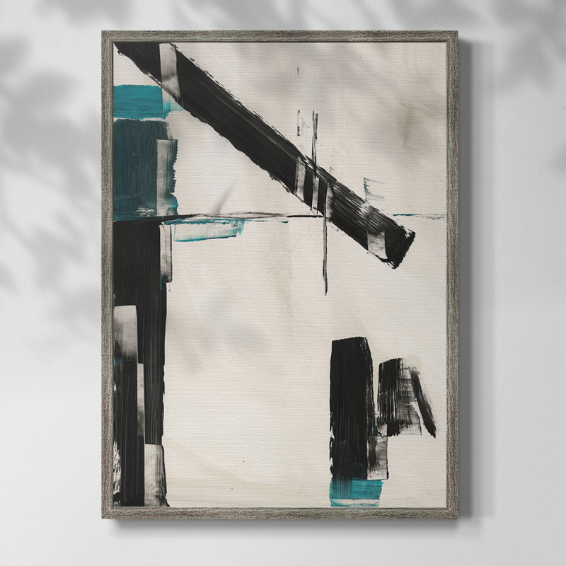 Geometry Notes III Framed Print - Solid Wood, 11" H x 9" W