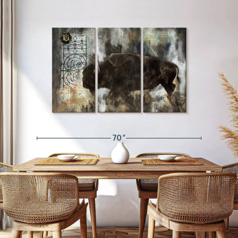 Brampt Wandering Buffalo, 36" H x 57" W