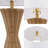 Averiana 27" Coastal Designer Woven Rattan/Metal Wicker Hourglass LED Table Lamp-1735534997