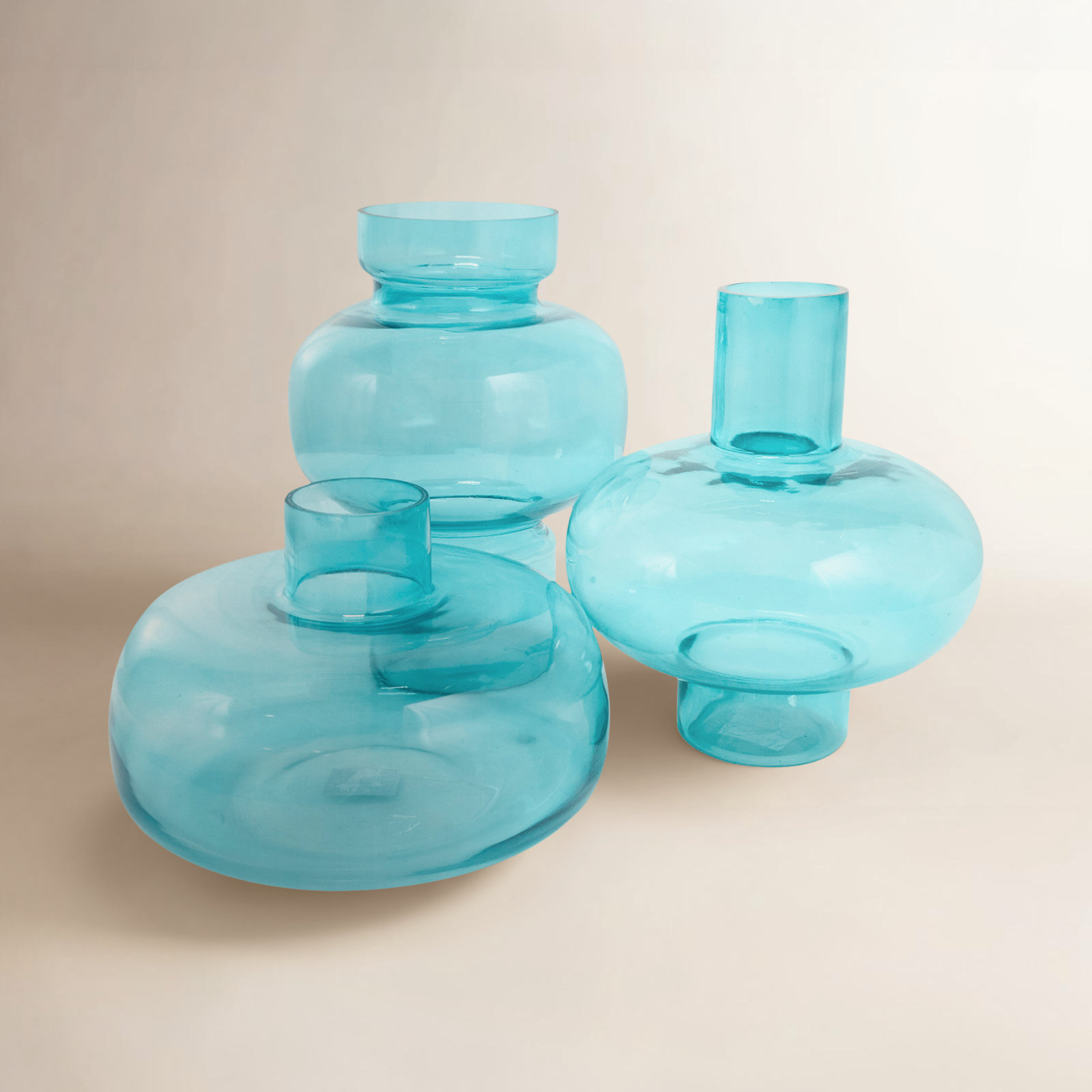 Glass Table Vase, Blue