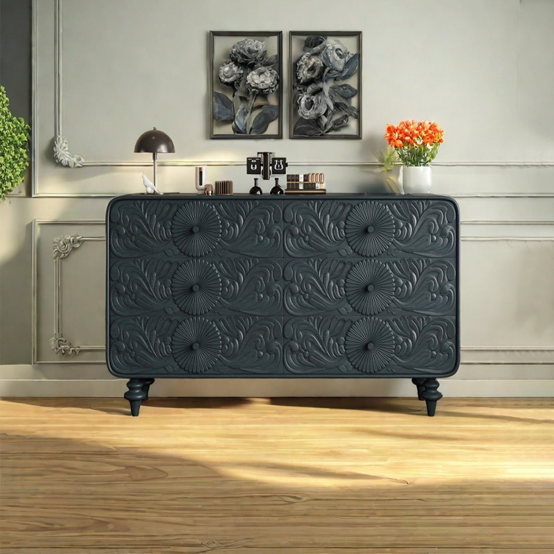 Buffet décoratif moderne et multifonctionnel, Gris foncé