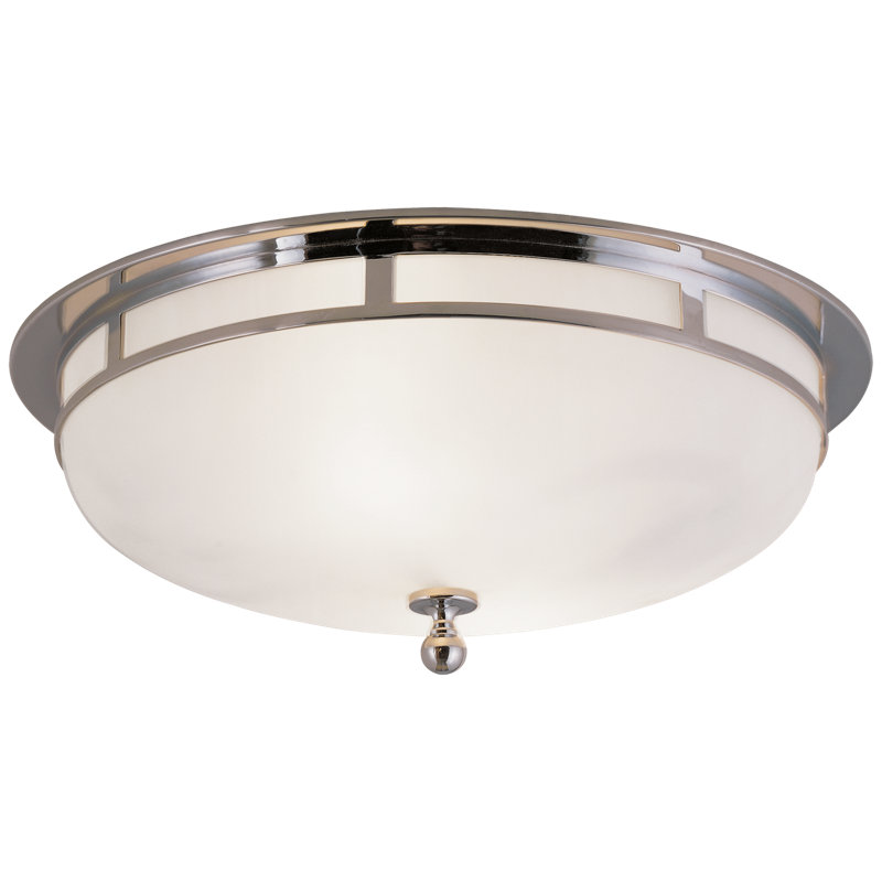 2 - Light Flush Mount, Chrome, 4" H x 10" W x 10" D