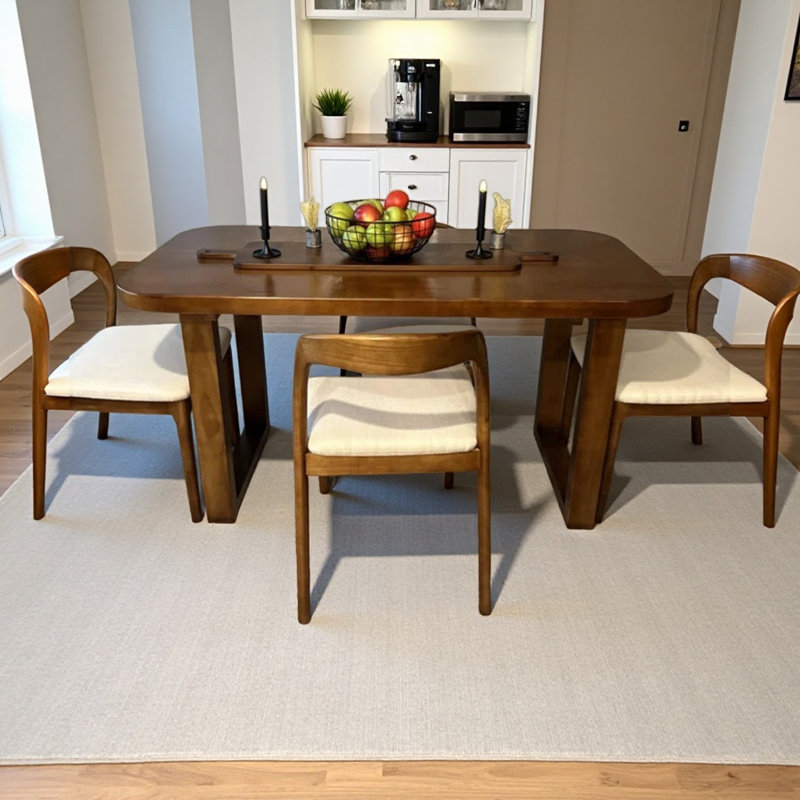 Brown Rectangular Solid Wood Lounge Table, 29.53" H x 70.87" L x 31.5" W