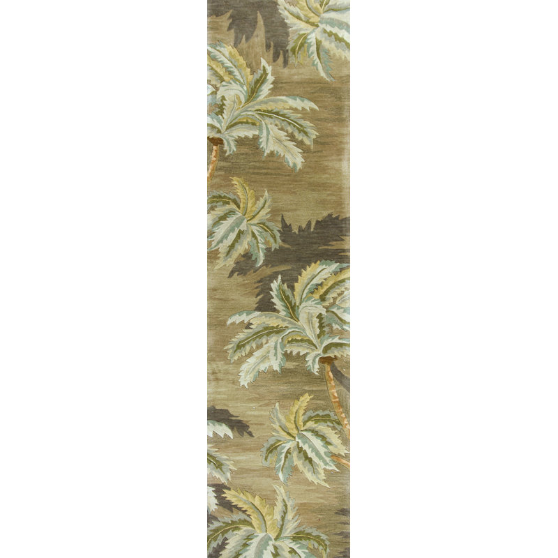 Tapis en laine touffeté à la main Murray, Tapis de couloir beige