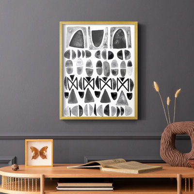 Grey Arches I Framed Print - Solid Wood