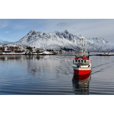 Fishing Boat Entering by Rweisswald - Wrapped Canvas Print