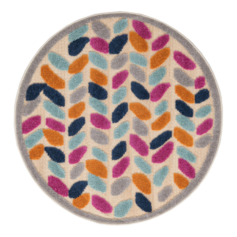 Oranjestad Aruba Indoor/Outdoor Rug, Round 3'3"