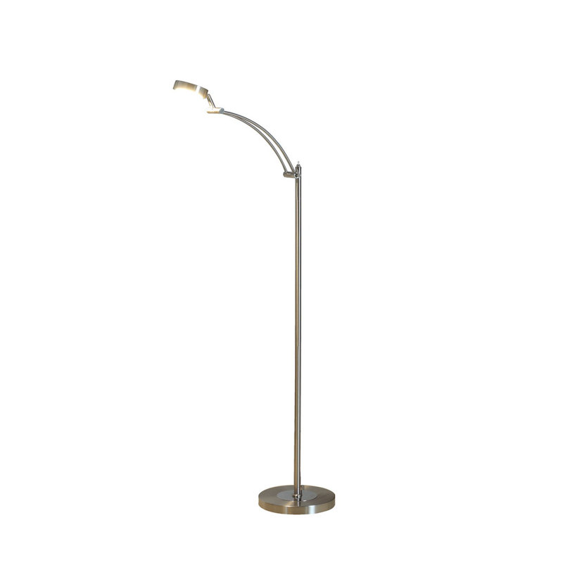Lampe de travail sur pied 54 po à DEL intégrée argentée