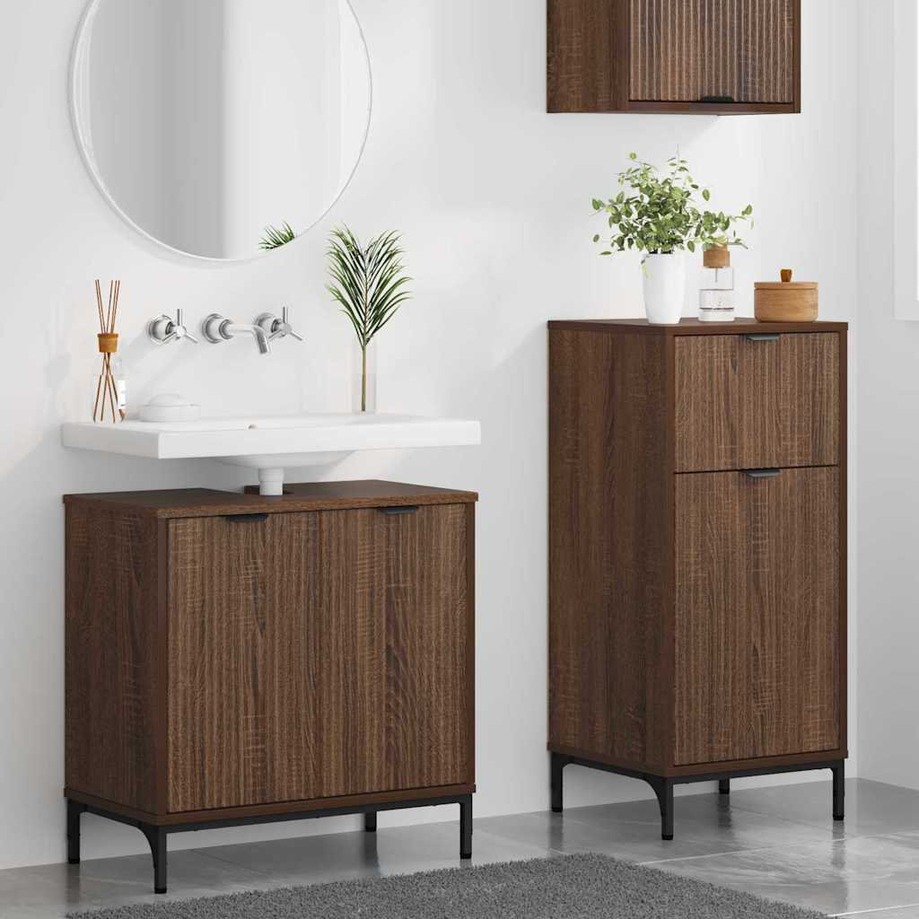 Wall Mounted Required Bathroom Storage Furniture Set