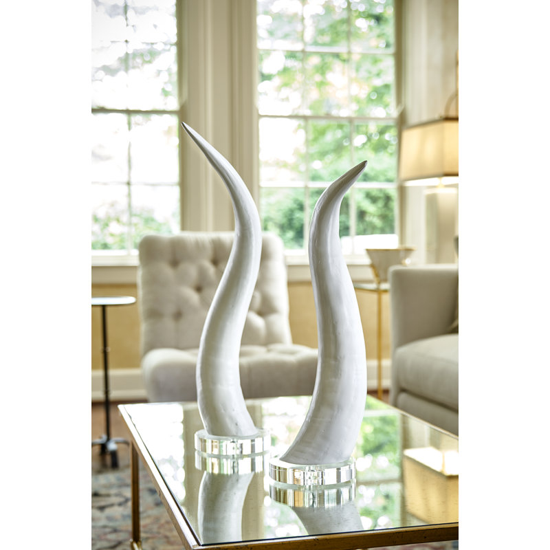 2 Piece Horns Sculpture Set