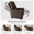 Modern Manual Recliner Chair, Velvet Upholstery With Deep Chunky Cushioning, Cozy Reclining Sofa For Living Room, Bedroom, And Home Theater, Easy Assembly, Brown-220336262