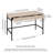 Nolan 47.88" W Ribbed Detailing Writing Desk with 3 Drawers -1264998098