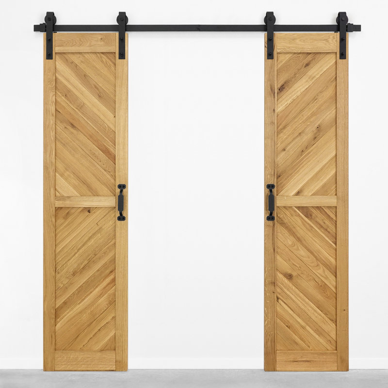Solid Oak Barn Door Unfinished, Natural Oil