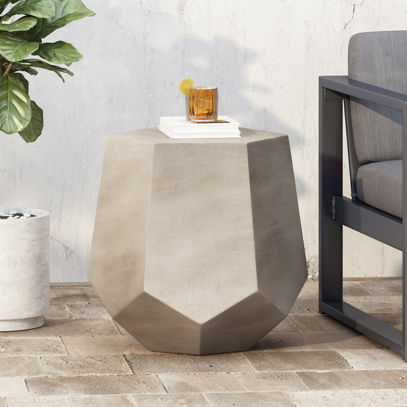 Buragate Concrete Top End Table