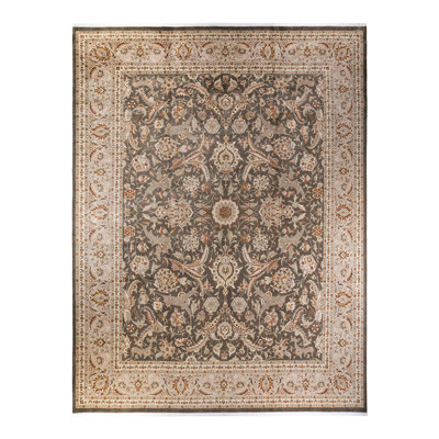 Hand Knotted Wool Traditional Hayner Brown Area Rug 12' 1"" x 15' 5 -  The Twillery Co.Â®, 8784785A80534D899F28F490964C8DAA