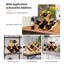 8 Bottle Solid Wood Tabletop Wine Bottle Rack in Natural