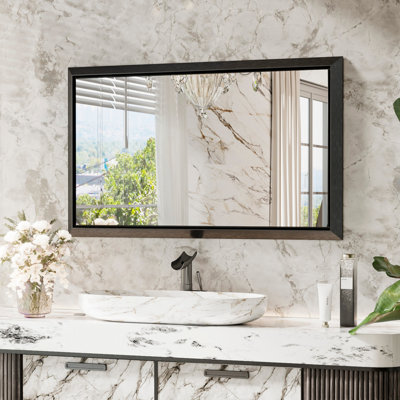 Sweeny Rectangle Shatterproof Metal Wall Mirror