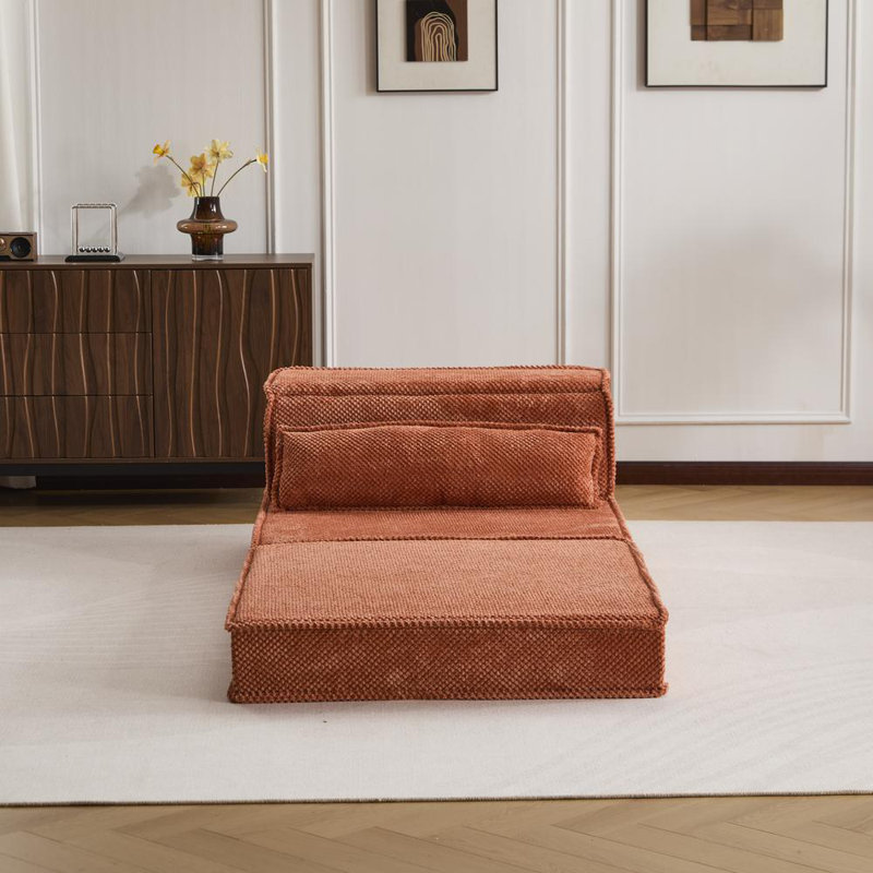Floor Sofa Bed (Orange)