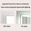  Miroir de salle de bain avec lumières à DEL, miroirs de salle de bain anti-buée pour montage mural, à intensité variable à 3 et 5 niveaux, horizontal / vertical-599794039