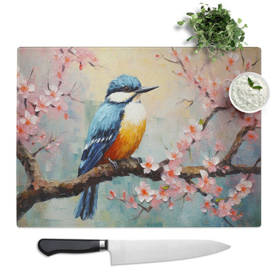 Kingfisher Palette Knife No.3  Glass Chopping Board