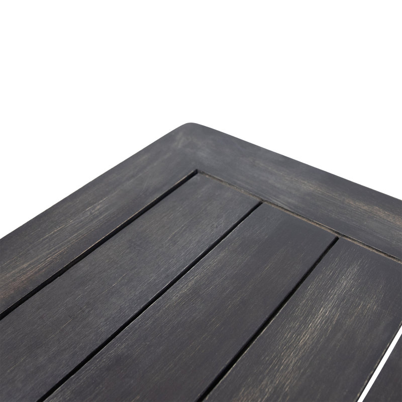 Ensemble de causeuse et table basse en bois d'acacia avec coussins