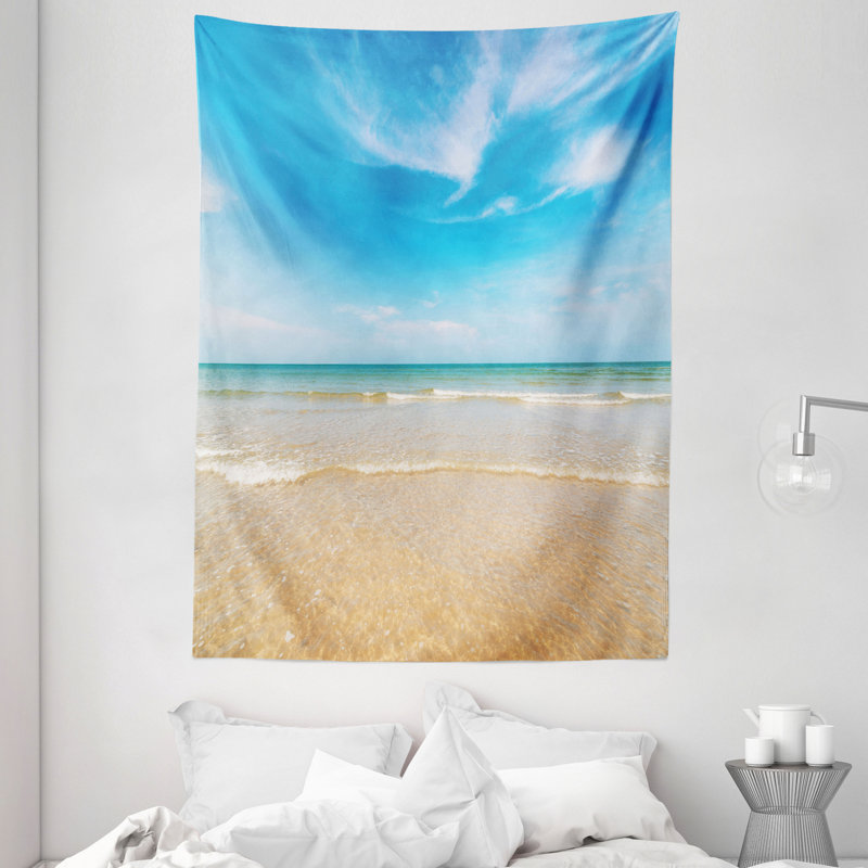 Tapisserie polyester tropique mer, H 80 po x l 60 po
