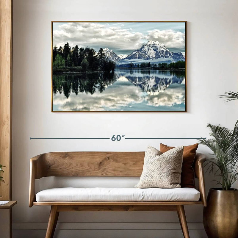 Jackson Hole, 46" X 31", Floating Frame Gold