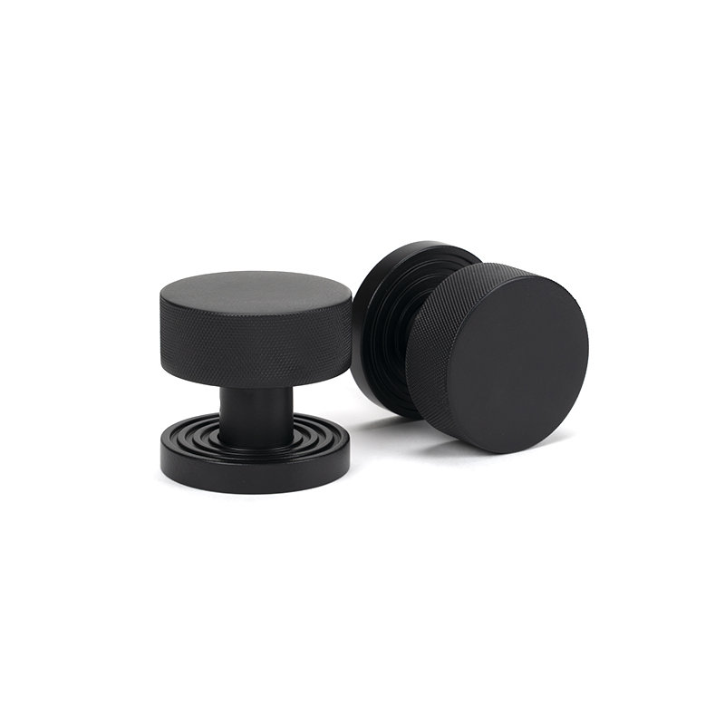 Brompton Interior Mortise Knobset, Matt Black