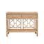 Two Drawer Console with Decorative Back Rattan-784293373