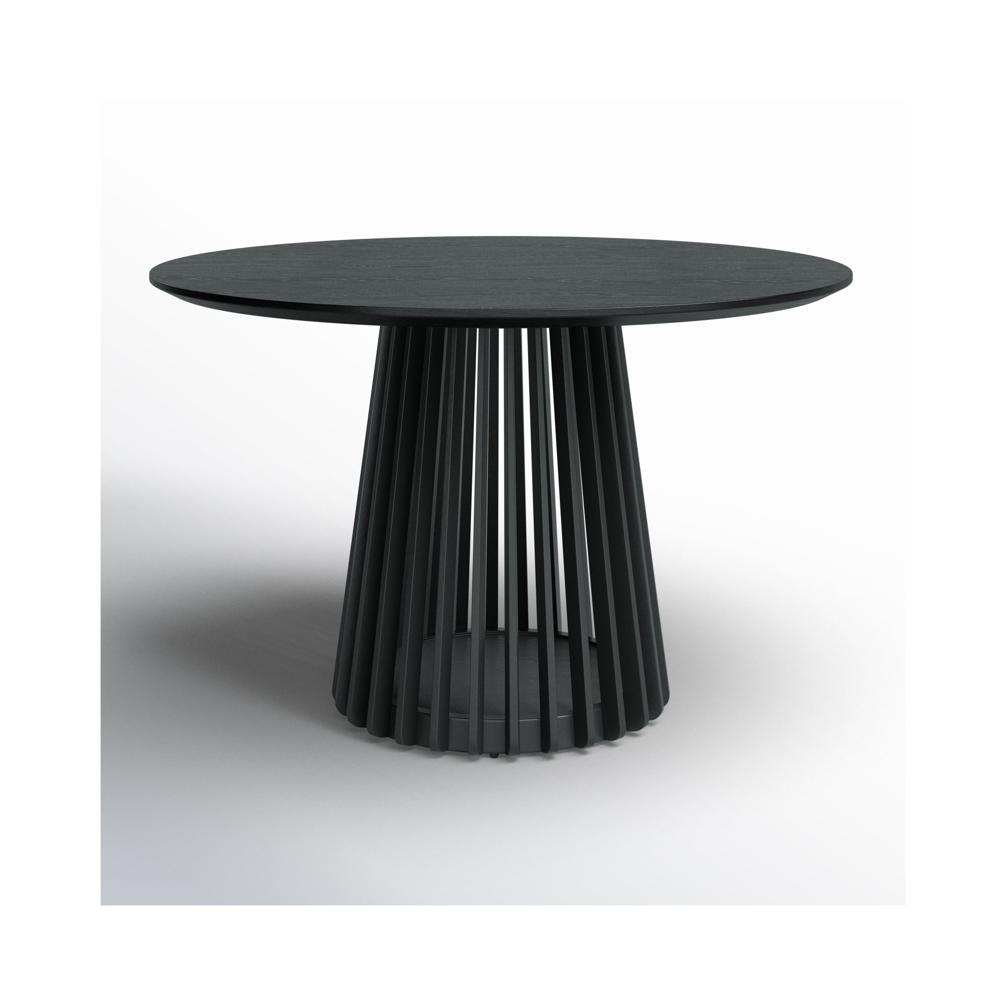 Burgal 47'' Round Dining Table, Black