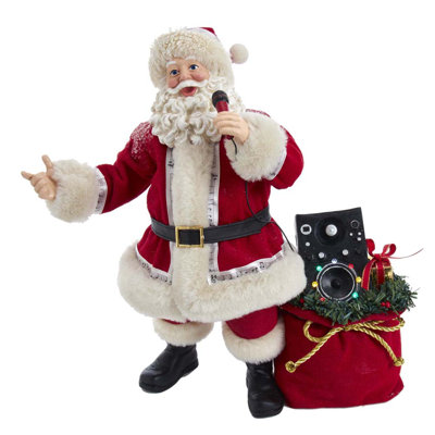 Père Noël karaoké fonctionnant à piles fabriche