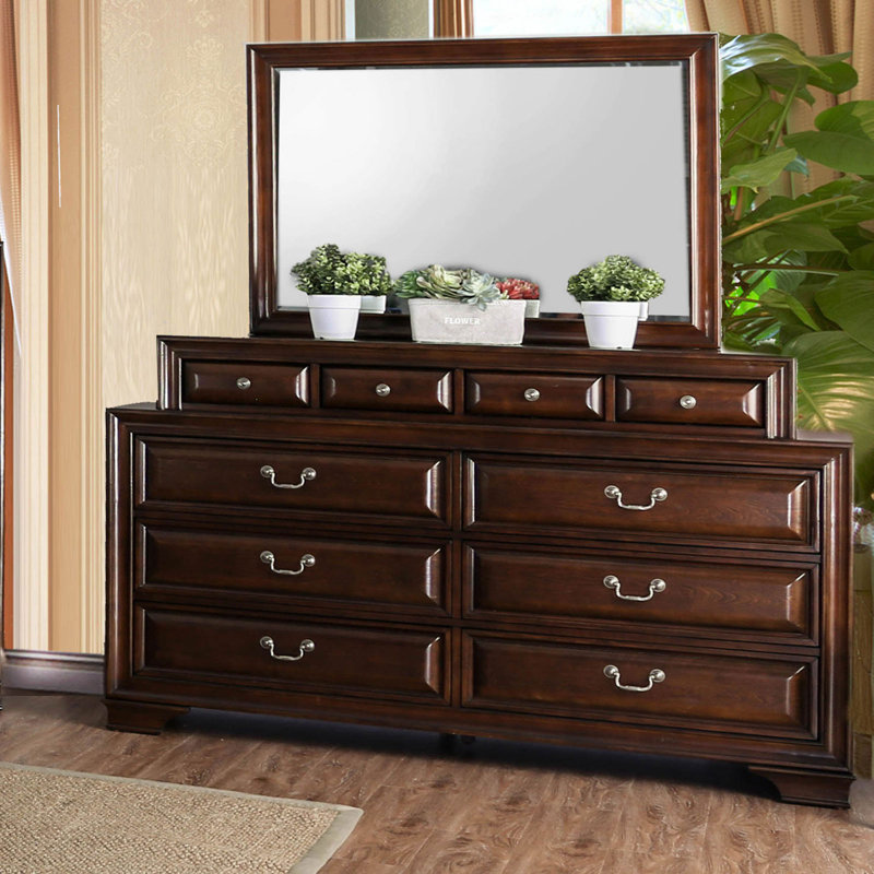 Gwendolyn Wood Wall Mirror, Cherry