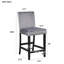 Ensemble de salle à manger 5 pièces avec table haute, comprenant une table à manger avec dessus en faux marbre et quatre chaises recouvertes de velours, gris-2065188681