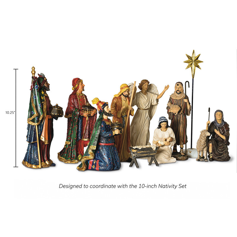Nativity Figures - 11 piece 10H set