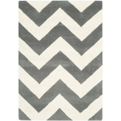Teresita Hand Tufted Wool Chevron Rug