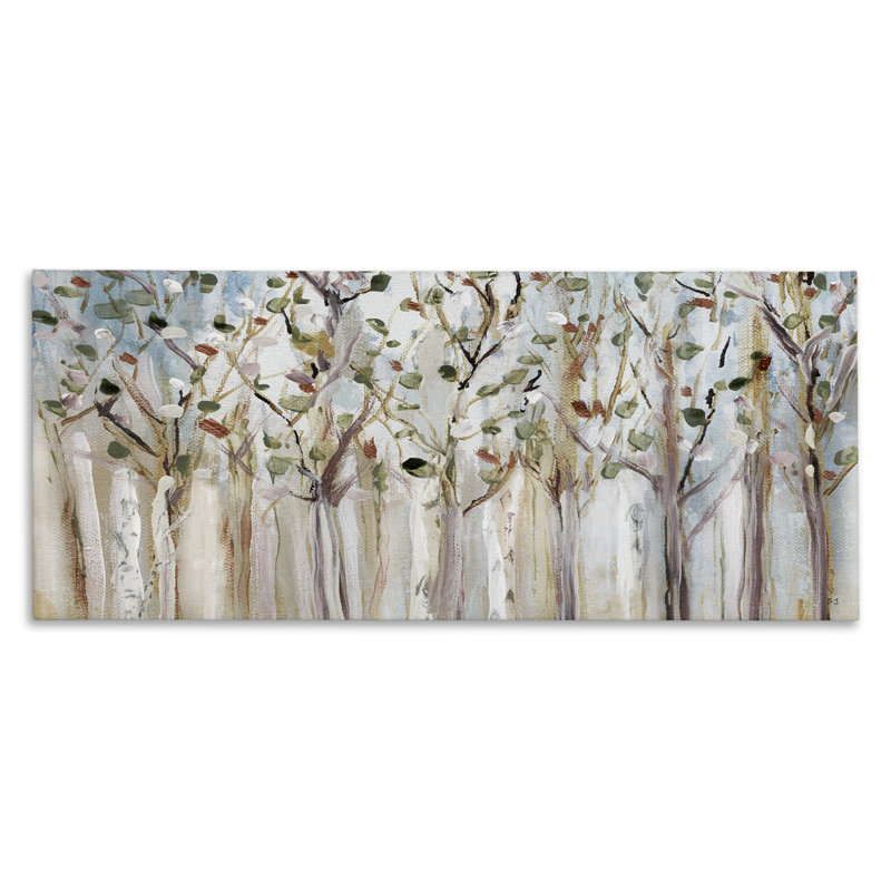 Bare Branch Trees Birch Forest Fall Twigs Abstract Painting Oversized Stretched Canvas Wall Art By Susan Jill, 48" H x 20" W