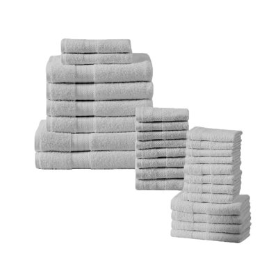 Ensemble de serviettes 100% coton Low Twist Luxury 30 pièces