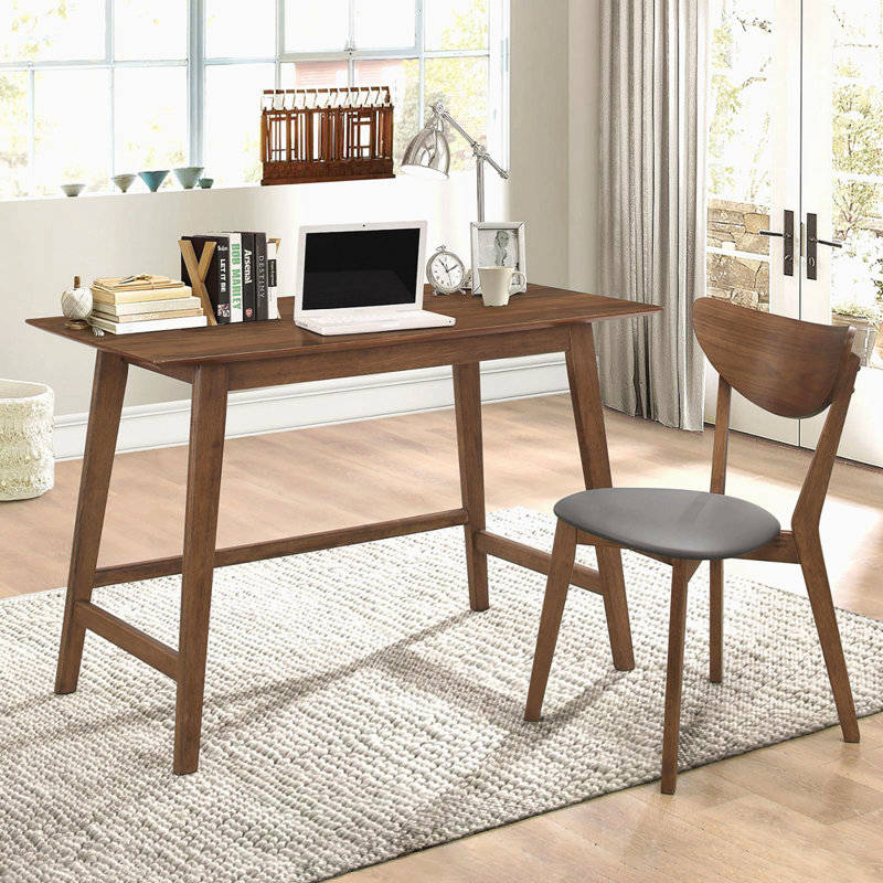 Walnut 2-Piece Writing Desk Set