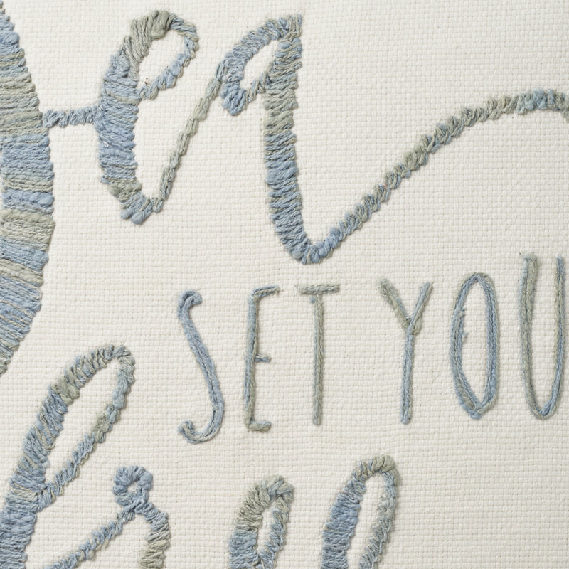 White Cotton Embroidered Coastal Euro Pillow Cover