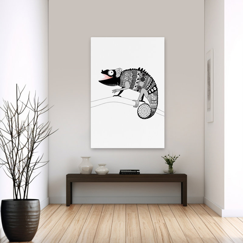 Gecko - art animalier contemporain, H 60 po x l 40 po