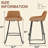 Upholstered Counter Stool With Metal Frame-586539579-586539577