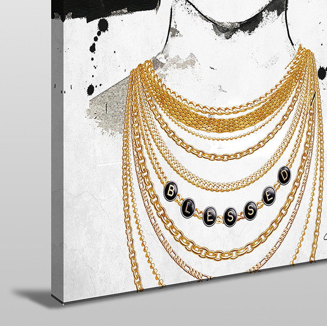 "Blessed Print" par Jodi, impression sur toile, H 30 po x l 18 po x P 1 po, Toile tendue