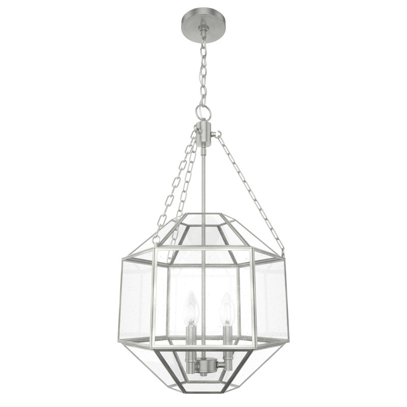 Indria 3 - Light Geometric Pendant, Brushed Nickel, Medium